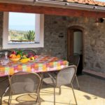 Il terrazzo in parte coperto dal tetto con vista a 360 gradi di Loggia sul Faudo